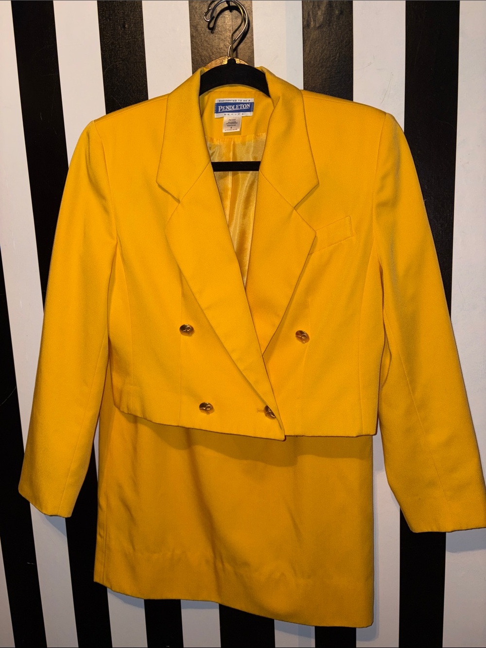 Warranted To Be A Pendleton Bright Yellow Two-Piece Skirt Set Size 2/4 Woman’s
